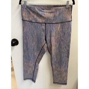 Lululemon Multi Color Abstract Paint Legging Size 14 Crop